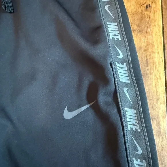 Nike Black Joggers with Logo Stripes - Picture 2 of 5